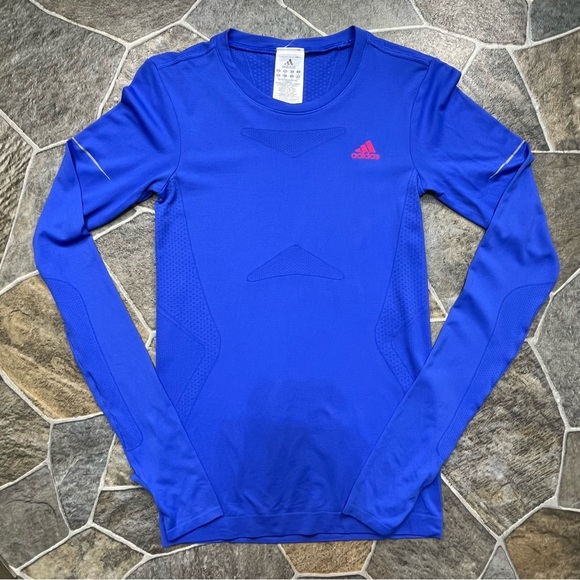 adidas Climacool Long Sleeve Fitted Shirt with Thumbholes - Picture 4 of 11